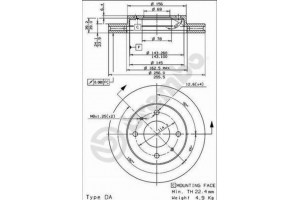 Δισκοπλακα Brembo 09.7043.10