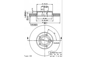 Δισκοπλακα Brembo 09.7195.10