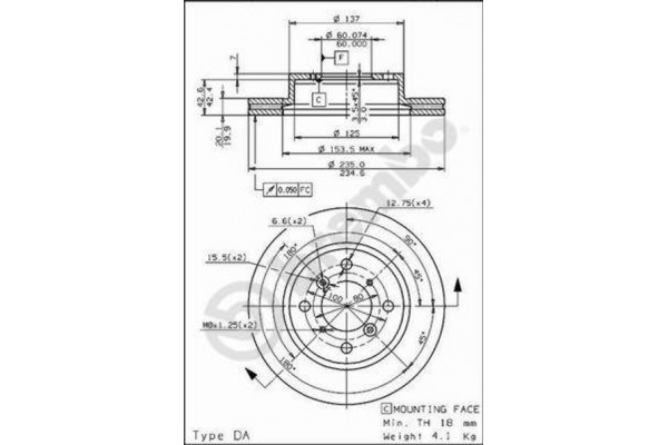 Δισκοπλακα Brembo 09.7279.10