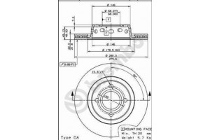 Δισκοπλακα Brembo 09.7821.10