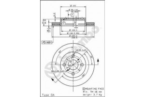 Δισκοπλακα Brembo 09.7825.10