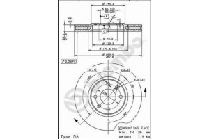 Δισκοπλακα Brembo 09.7877.10