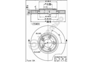 Δισκοπλακα Brembo 09.7910.10