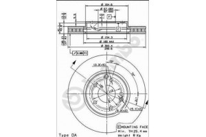 Δισκοπλακα Brembo 09.8304.20