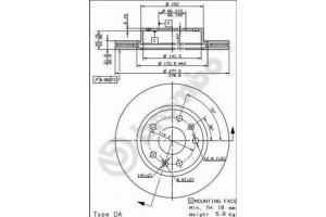 Δισκοπλακα Brembo 09.8609.10