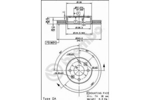 Δισκοπλακα Brembo 09.8656.10