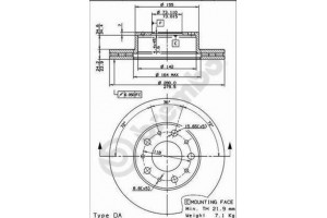 Δισκοπλακα Brembo 09.8931.10