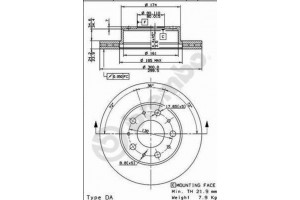 Δισκοπλακα Brembo 09.8932.10