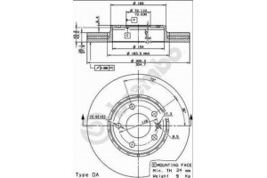 Δισκοπλακα Brembo 09.8937.10