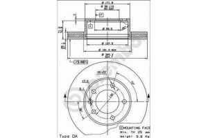Δισκοπλακα Brembo 09.9080.10