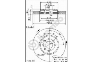 Δισκοπλακα Brembo 09.9159.10