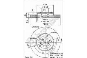 Δισκοπλακα Brembo 09.9185.10