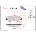 BREMBO P 61 066X Τακάκια φρένων