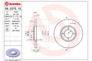 Brembo Δισκόπλακα - 08.2275.10