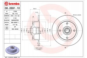 Brembo Δισκόπλακα - 08.2691.10