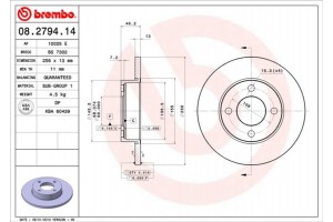 Brembo Δισκόπλακα - 08.2794.14