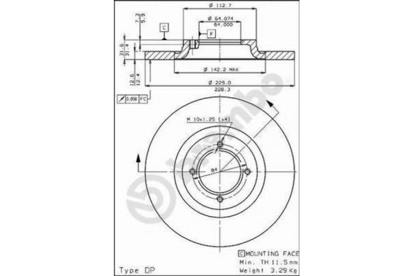 Brembo Δισκόπλακα - 08.2796.10