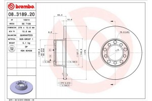 Brembo Δισκόπλακα - 08.3189.20