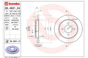 Brembo Δισκόπλακα - 08.4931.24