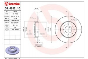 Brembo Δισκόπλακα - 08.4932.10