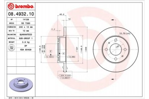 Brembo Δισκόπλακα - 08.4932.10