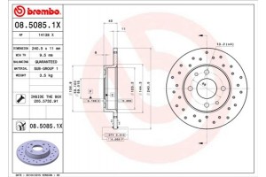 Brembo Δισκόπλακα - 08.5085.1X