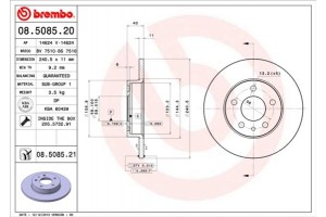 Brembo Δισκόπλακα - 08.5085.21