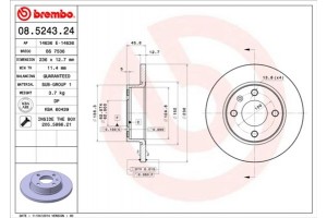 Brembo Δισκόπλακα - 08.5243.24