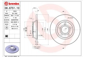 Brembo Δισκόπλακα - 08.6751.10