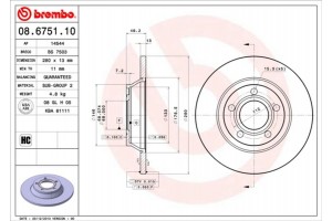 Brembo Δισκόπλακα - 08.6751.10