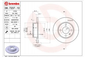 Brembo Δισκόπλακα - 08.7237.10