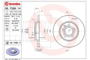 Brembo Δισκόπλακα - 08.7288.14