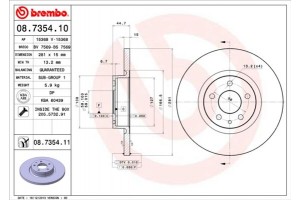 Brembo Δισκόπλακα - 08.7354.10