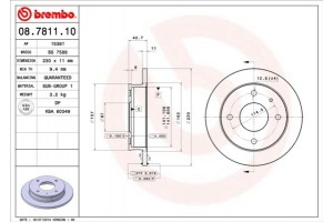 Brembo Δισκόπλακα - 08.7811.10