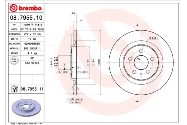 Brembo Δισκόπλακα - 08.7955.10