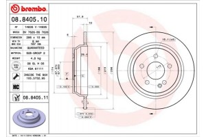 Brembo Δισκόπλακα - 08.8405.10
