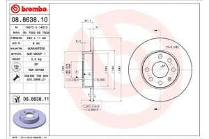 Brembo Δισκόπλακα - 08.8638.10