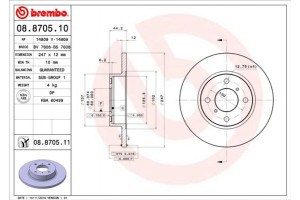 Brembo Δισκόπλακα - 08.8705.10