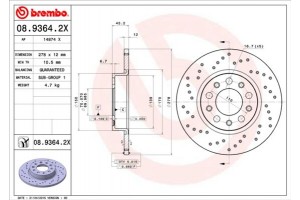 Brembo Δισκόπλακα - 08.9364.2X