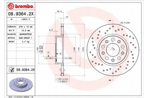 Brembo Δισκόπλακα - 08.9364.2X