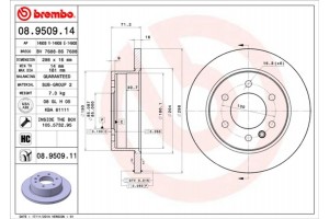 Brembo Δισκόπλακα - 08.9509.14