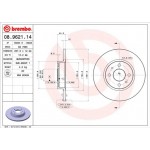 Brembo Δισκόπλακα - 08.9621.14