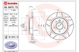 Brembo Δισκόπλακα - 08.9975.75