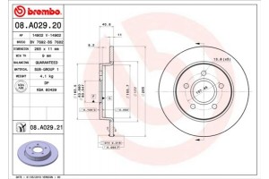 Brembo Δισκόπλακα - 08.A029.20