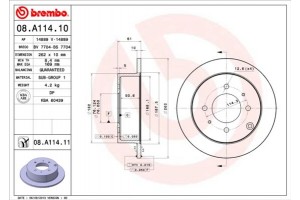 Brembo Δισκόπλακα - 08.A114.10