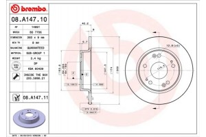 Brembo Δισκόπλακα - 08.A147.10