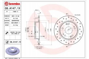 Brembo Δισκόπλακα - 08.A147.1X