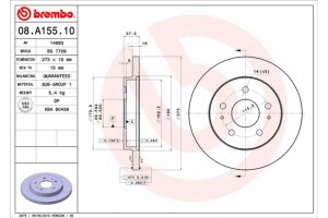 Brembo Δισκόπλακα - 08.A155.10