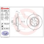 Brembo Δισκόπλακα - 08.A268.21 Brembo Δισκόπλακα - 08.A268.21