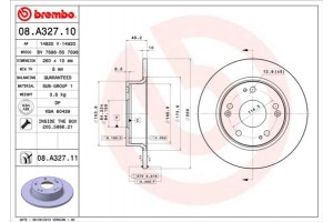 Brembo Δισκόπλακα - 08.A327.11
